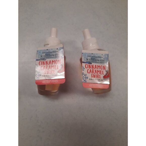 2 New Bath & Body Works Wallflower Refills Cinnamon Caramel Swirl Scent - Picture 1 of 1